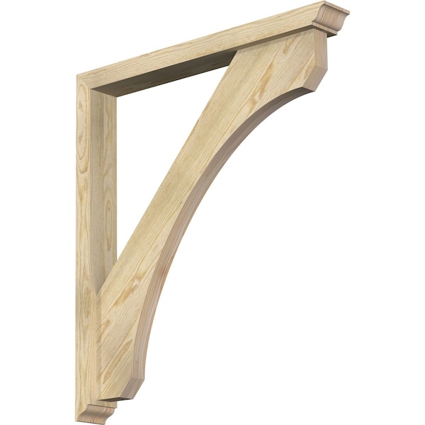 Ekena Millwork Legacy Traditional Rough Sawn Bracket w/ Offset Brace, Douglas Fir, 4"W x 32"D x 36"H BKT0402X32X36LEC01RDF - main